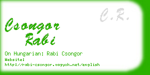 csongor rabi business card